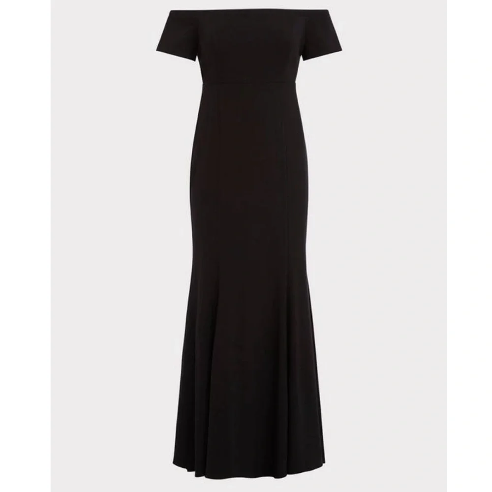 Torrid Special Occasion Black Ponte Off Shoulder Gown NWT Size 26 - Picture 2 of 10